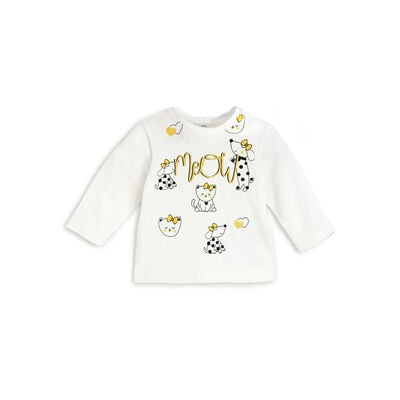 Girls Bronze Printed Long Sleeve T-Shirt